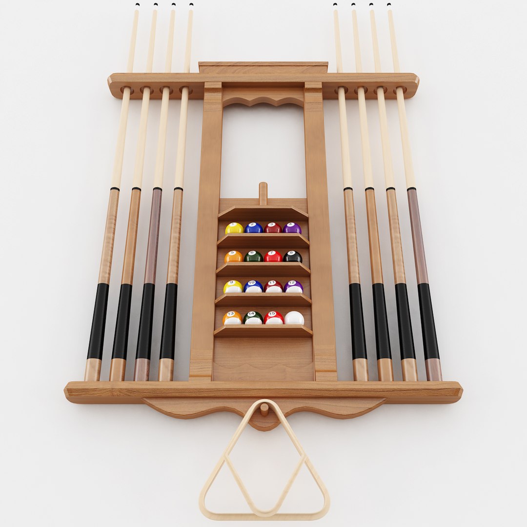 Pool Stick Rack Model - TurboSquid 1299428