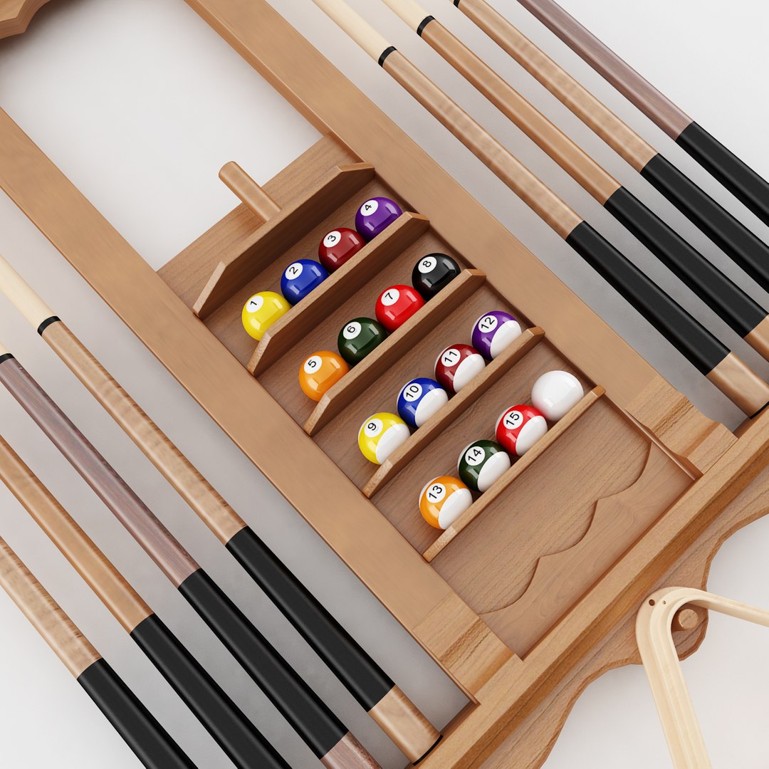Pool Stick Rack Model - TurboSquid 1299428