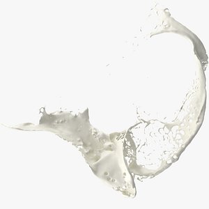 realistic milk splash 3D model