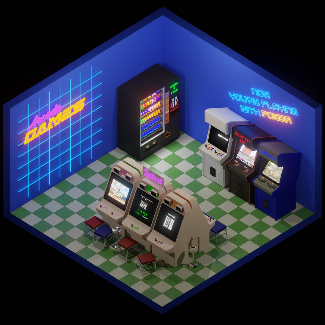 Arcade Center Low-Poly Model - TurboSquid 1763841