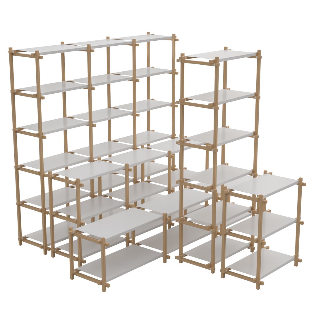 3D Woody Shelves TurboSquid 1946437