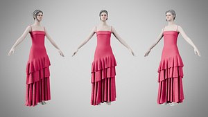 Dress 39 Maroon Flush