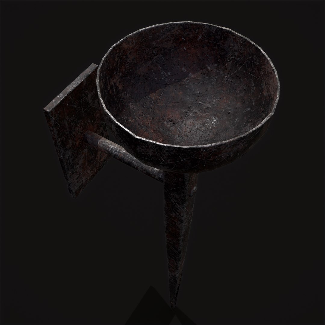 Rustic Medieval Iron Forged Torch Model - TurboSquid 1955801