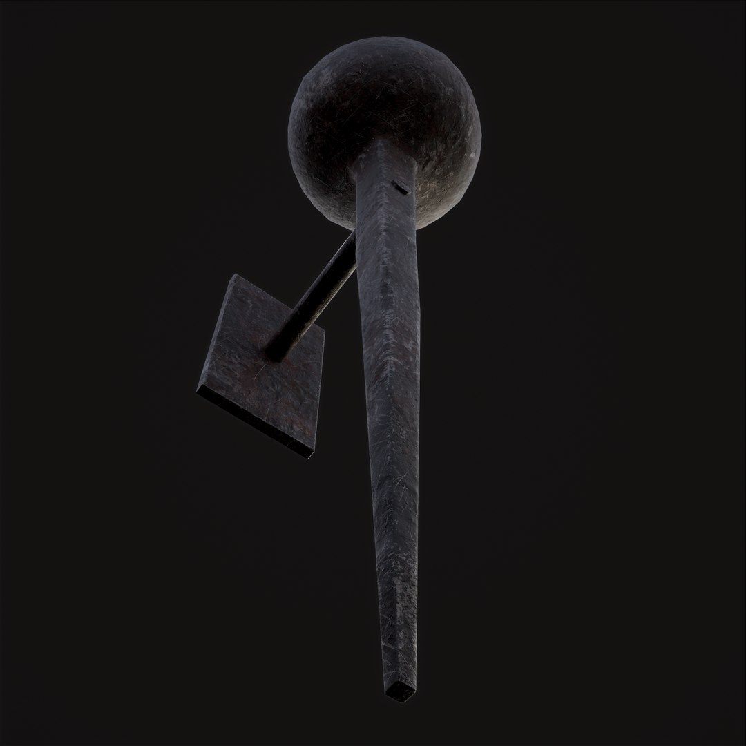 Rustic Medieval Iron Forged Torch Model - TurboSquid 1955801