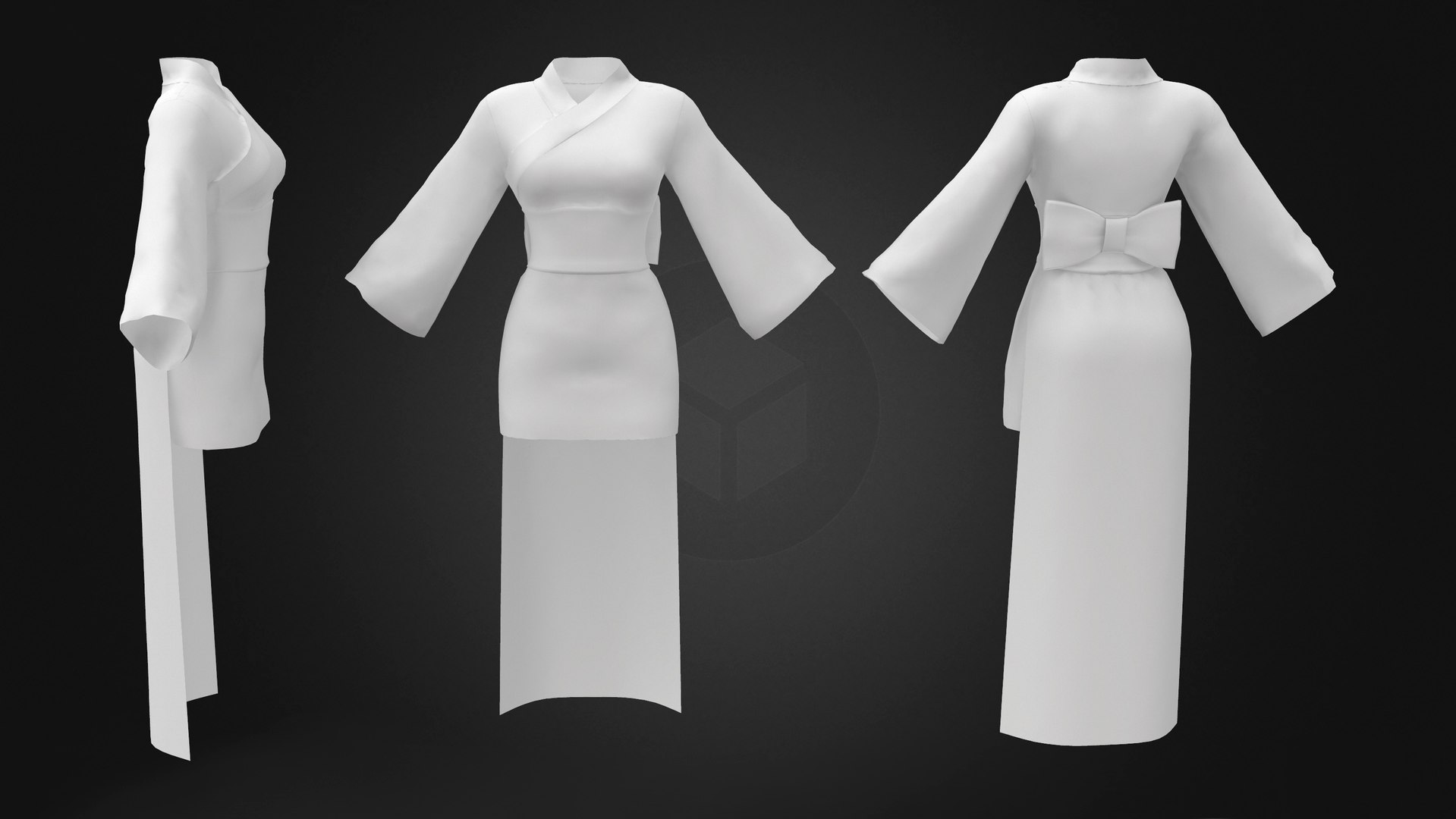 3D Geisha Costume Model - TurboSquid 1844075