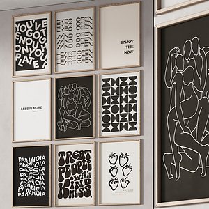 3D model 258 frame models 03 random posters 01