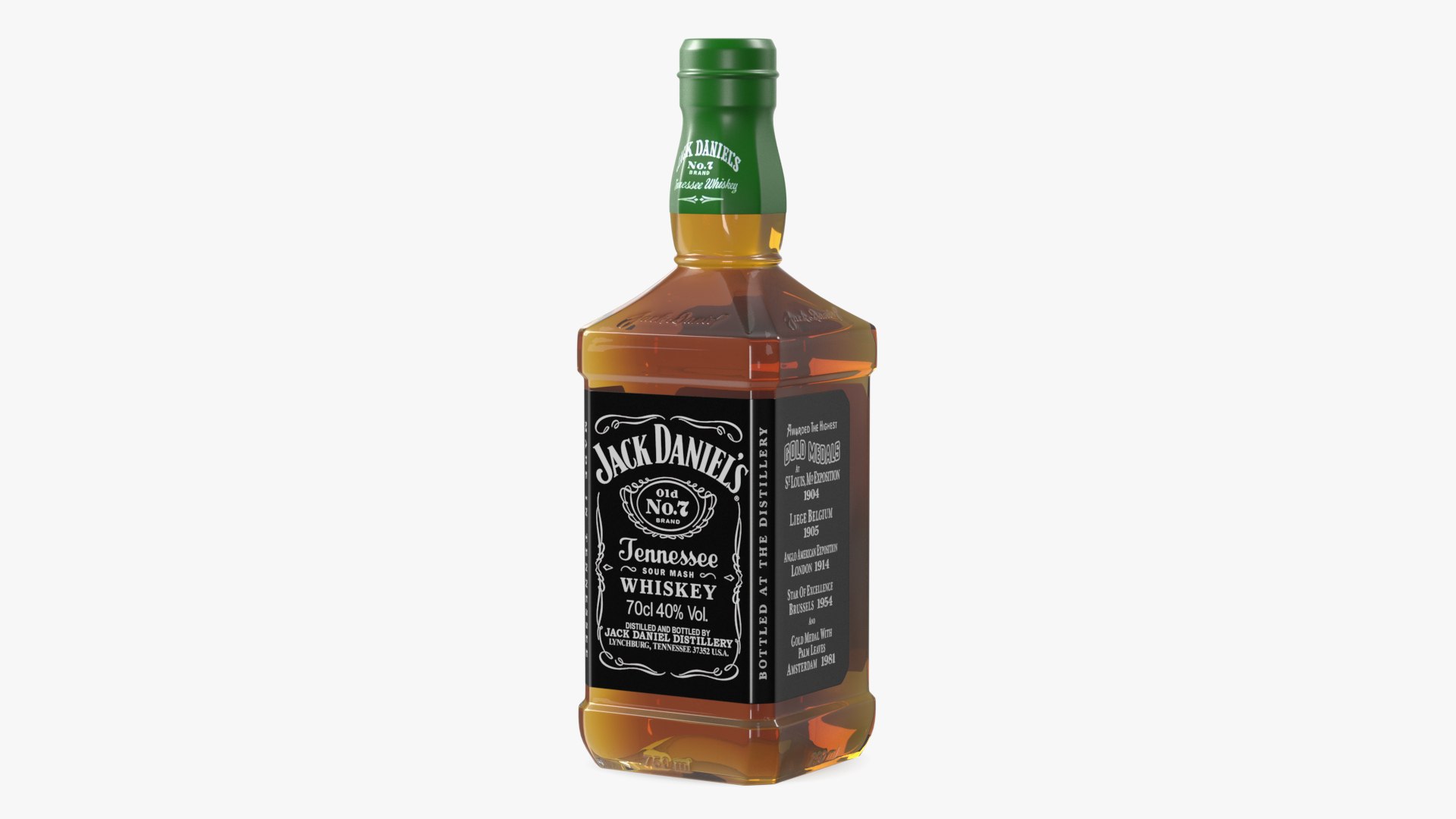 Jack Daniels Old No 7 Black Whiskey 3D model preview