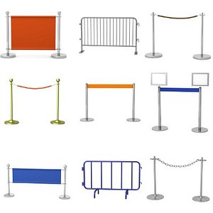 3d stand barriers model