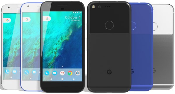 3d model realistic google pixel colors