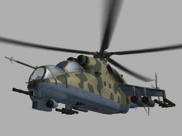 mi 24 soviet helicopter 3ds