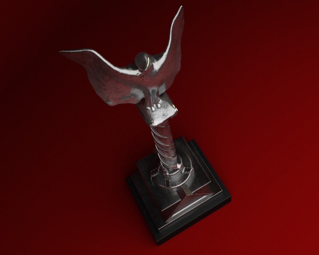 3d award trophy model