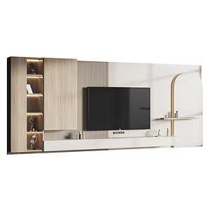 Modern TV Wall 05 3D model