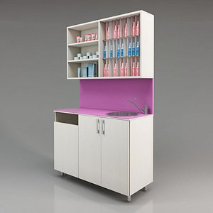 hair salon furniture sink 3D model