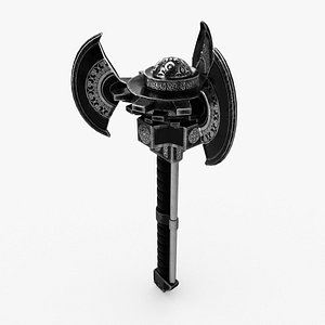 axe steel scratched 3D model