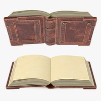 Old Brown Ornate Open Book