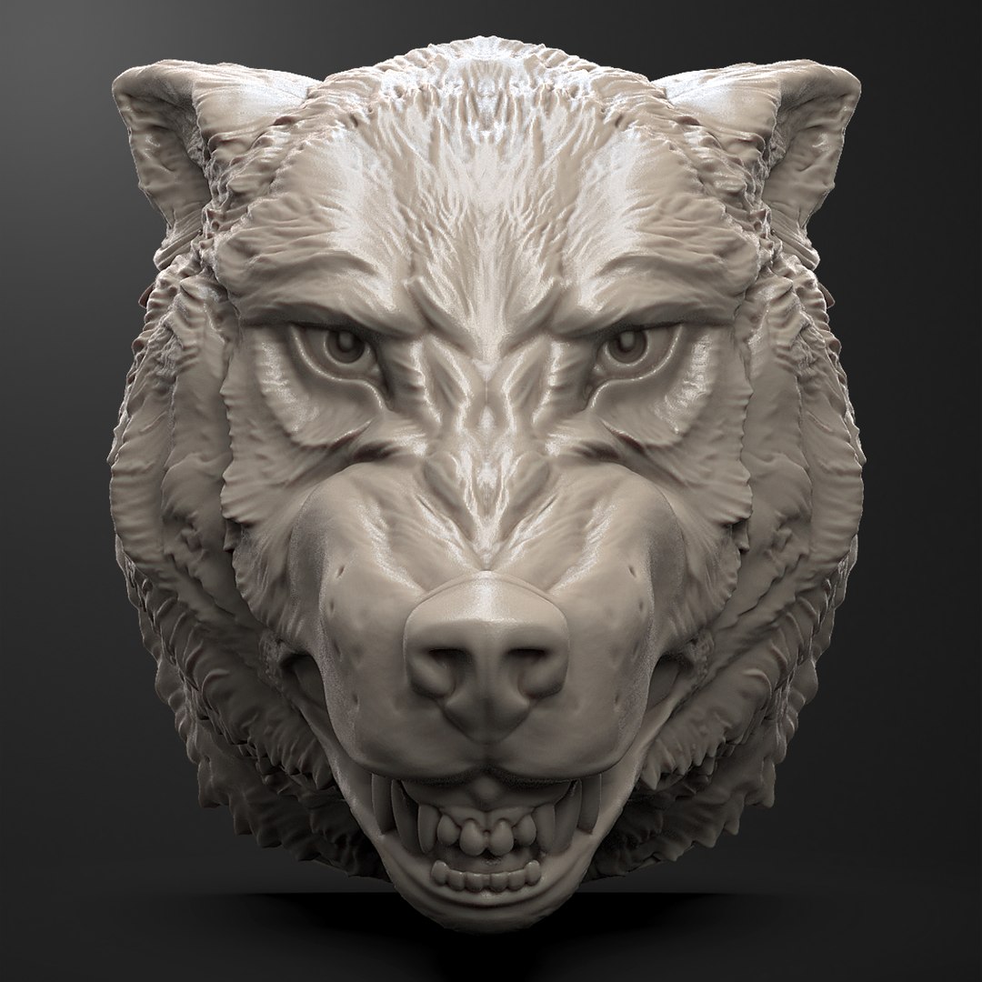 Wolf Head 3D Model - TurboSquid 1216626