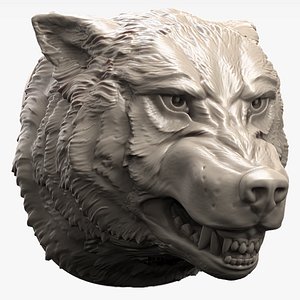 wolf head 3D model