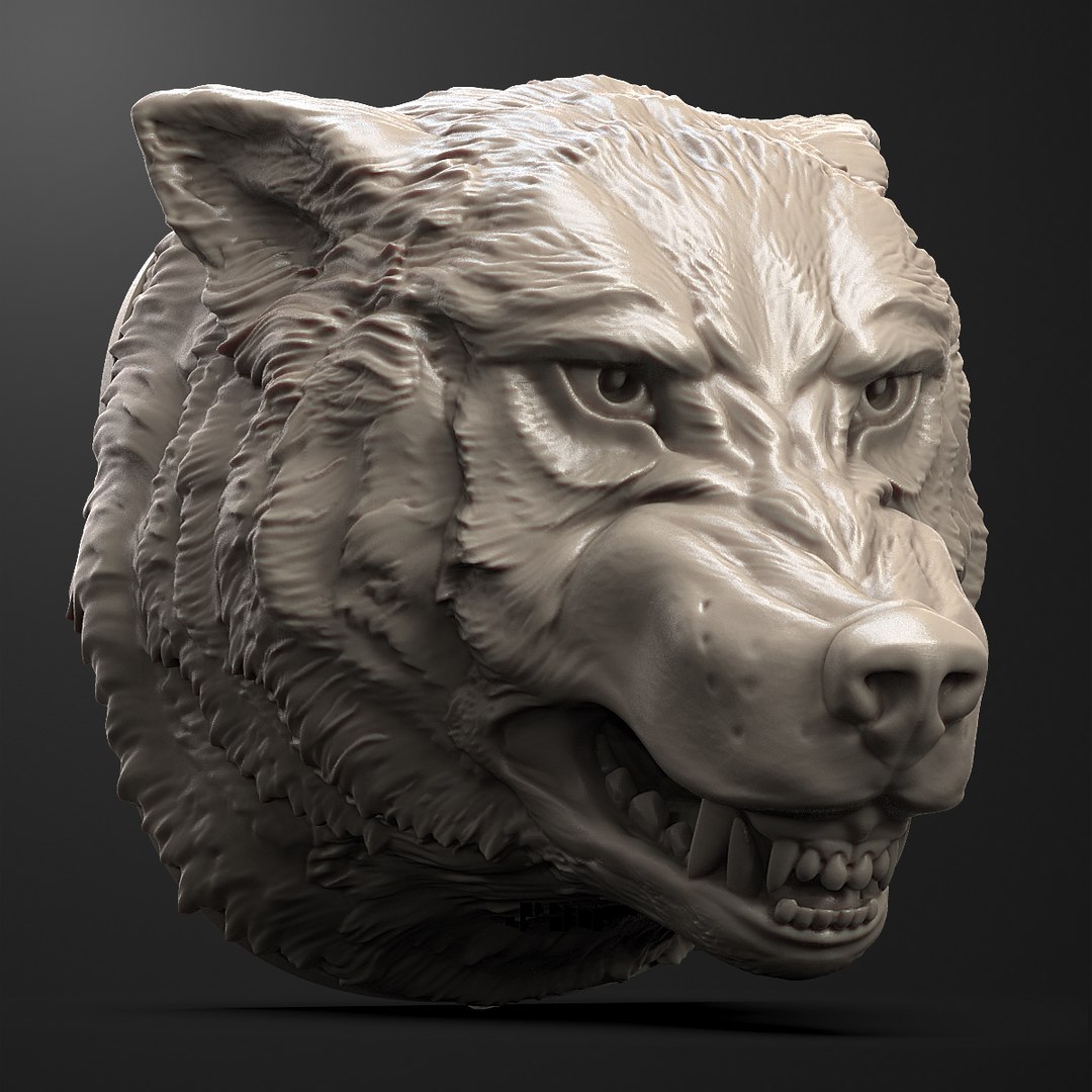 Wolf Head 3D Model - TurboSquid 1216626