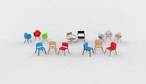 Kram Lounge Chair set 3D model 3D