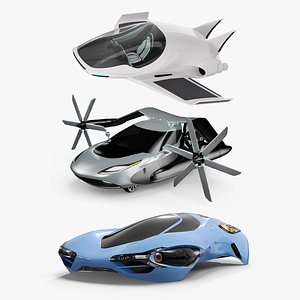 3D model Futuristic Air Concept Cars Collection