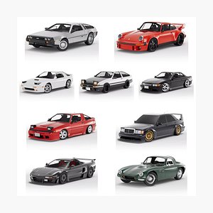 80s and 90s Icons Pack - 10 Car Models Bundle