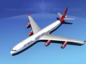 airline a340-600 airbus a340 3ds