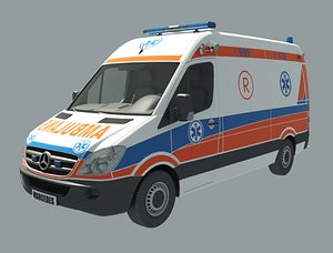 3D ambulance car vehicle