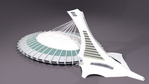 3D model olympic stadium montreal