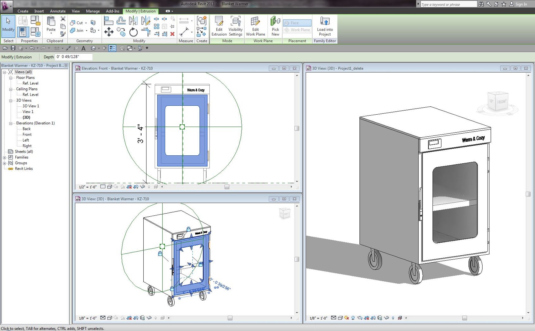 Free Revit Kz710 Blanket Warmer 3d Model