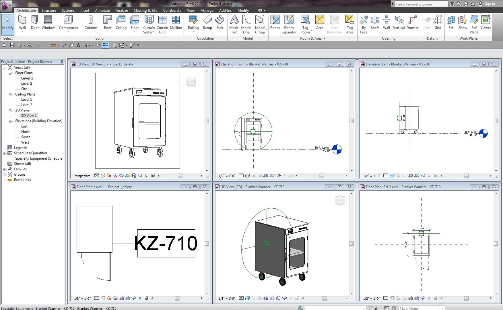 Free Revit Kz710 Blanket Warmer 3d Model