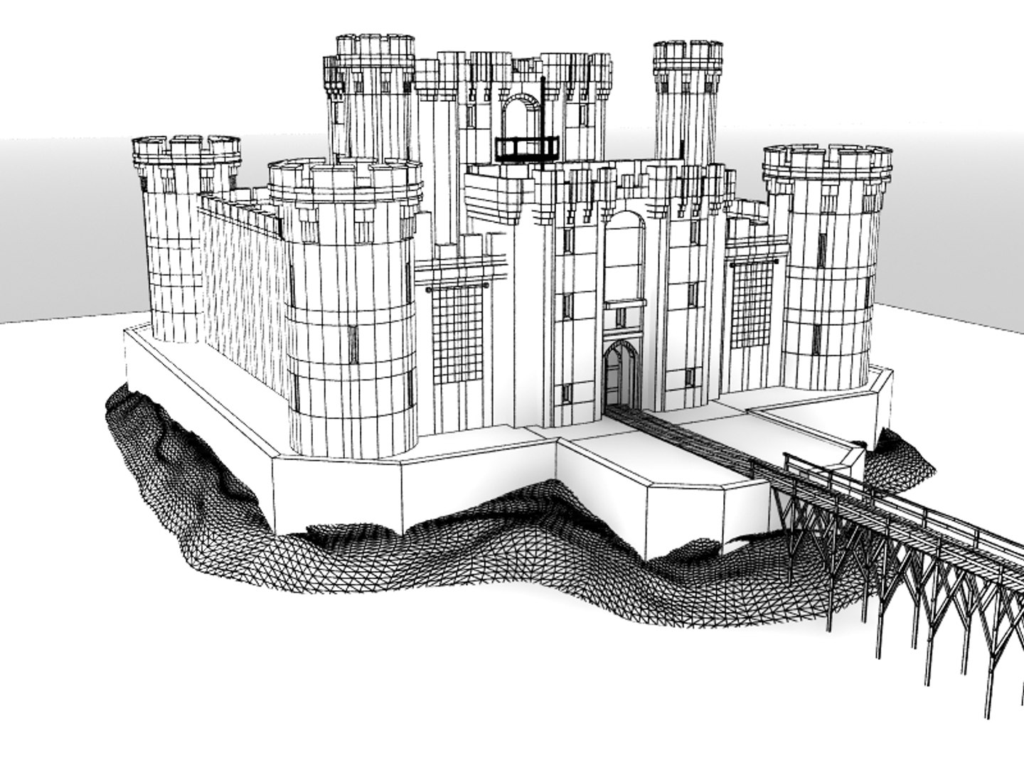 3d medieval castle model