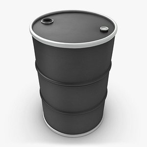 realistic oil barrel black 3d max