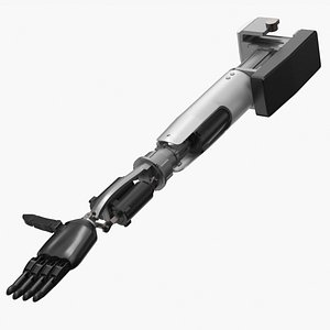 Advanced Robotics Arm Silver 3D