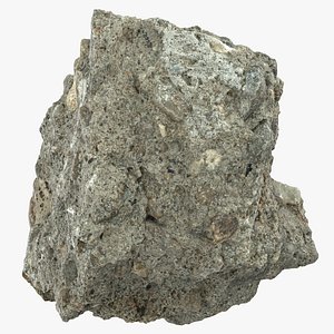 3D broken concrete piece 08