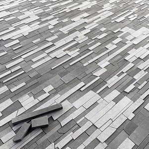 3D Paving stone rectangle splinter n2