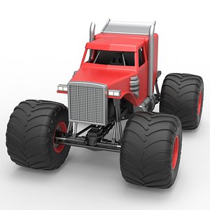Diecast Monster Tow Truck Scale 1 to 25 3D model