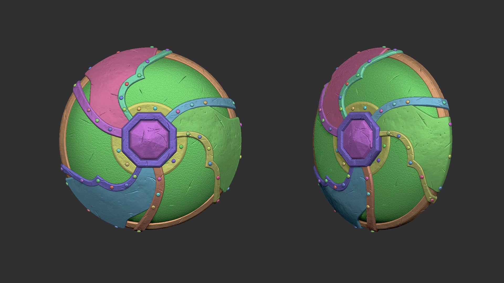 3D - shield model https://p.turbosquid.com/ts-thumb/uD/iwY9vt/UXzm9WGG/shieldcollection_j02/jpg/1602775892/1920x1080/fit_q87/95c1e9ef0e6dd2a86d43a107ba463b25a9eef80b/shieldcollection_j02.jpg