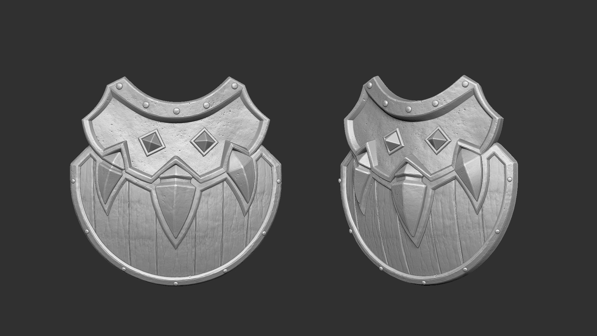 3D - shield model https://p.turbosquid.com/ts-thumb/uD/iwY9vt/fEfRL7Uo/shieldcollection_k01/jpg/1602775885/1920x1080/fit_q87/1ffb5322dacd7b771d12092c3f55d347ca861a55/shieldcollection_k01.jpg