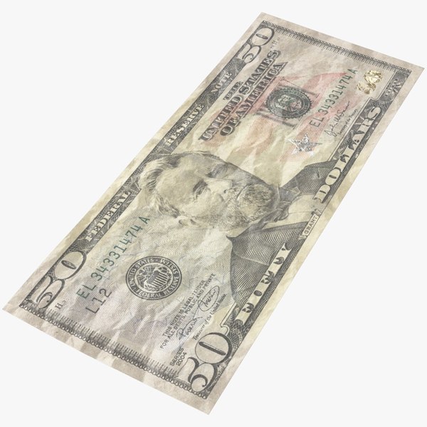 fifty dollar bill 3D model