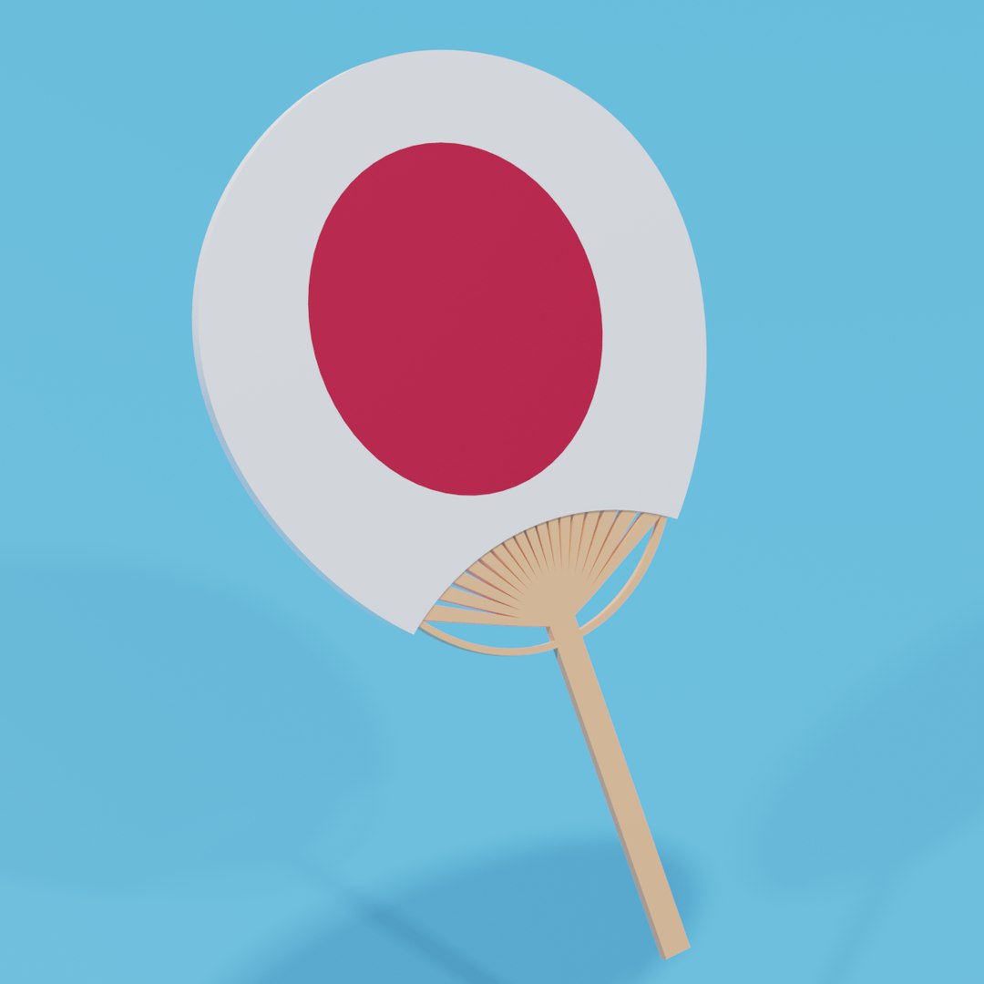 Japanese Hand Fan Model TurboSquid 2069451