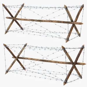 3D Knife Rest Barbed Wire Obstacle model