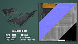 Painted Playground Balancer Boat
