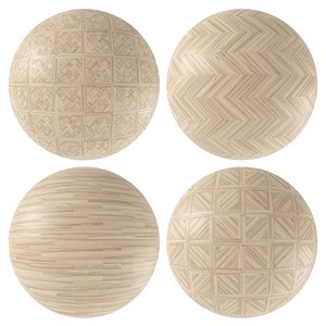 Parquet - Laminate - Wooden floor 4 in 1 3D