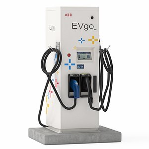 3D electric vehicle charging station model