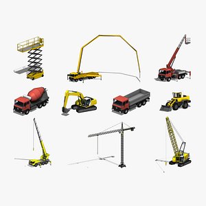 3D Construction Heavy Equipment Pack - Revit Family Collection