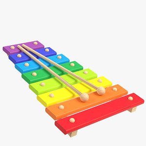 wooden xylophone toy model
