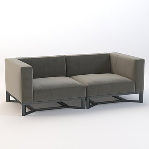Bloc Modular 2 Seater Sofa by Gloster
