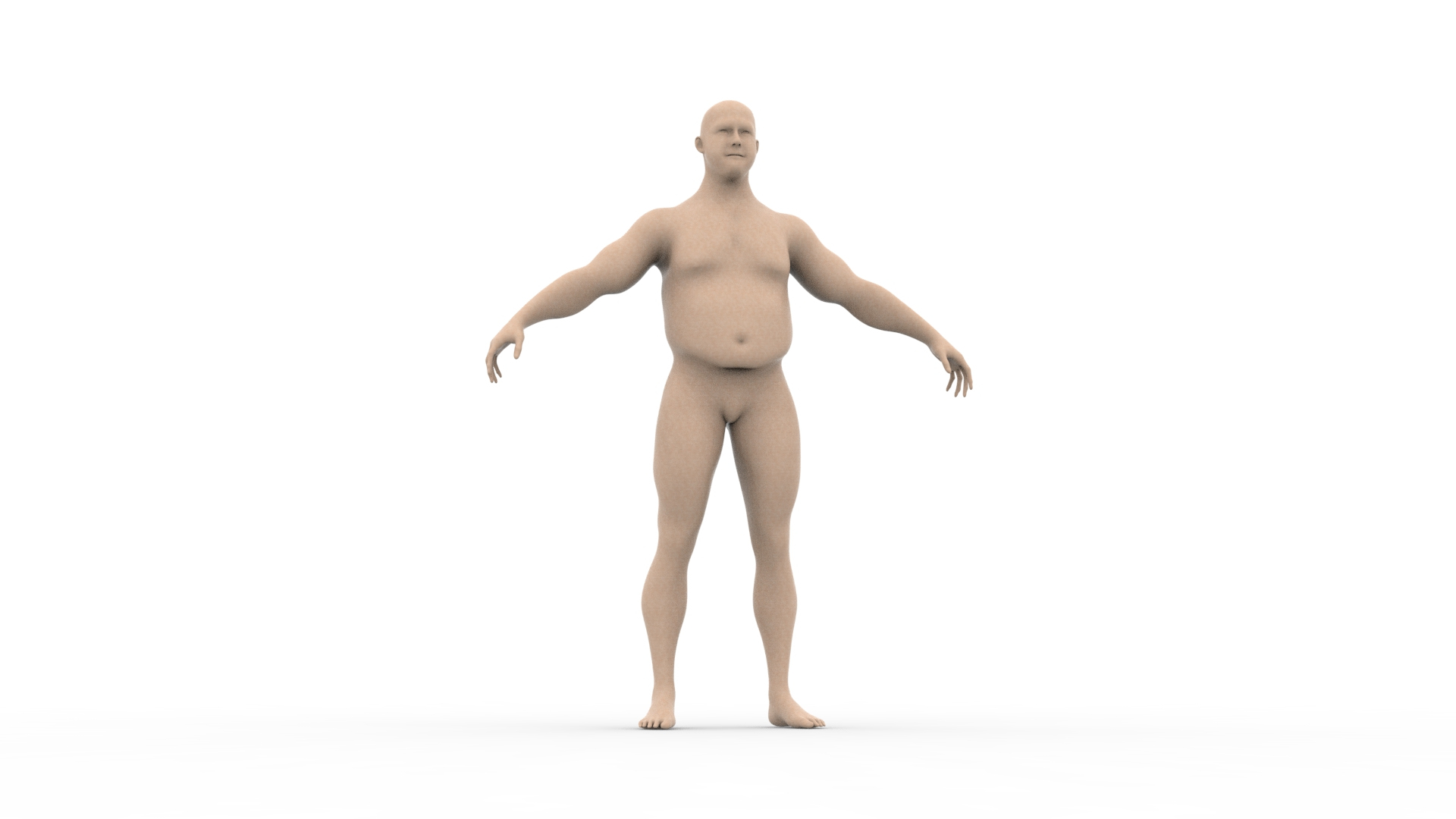 Chubby Male 3D Model - TurboSquid 1968365