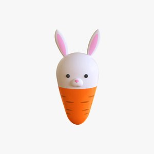 Easter Rabbit Carrot 3D model