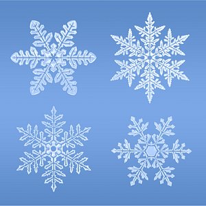 Snowflakes set v1